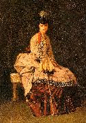  Jules-Adolphe Goupil Lady Seated oil on canvas